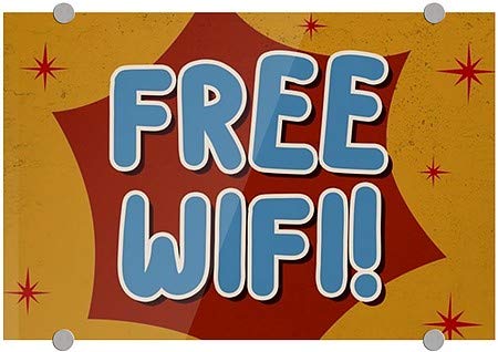 Cgsignlab | WiFi -Nostalgia Free Brut חינם סימן אקרילי פרימיום | 18 x12